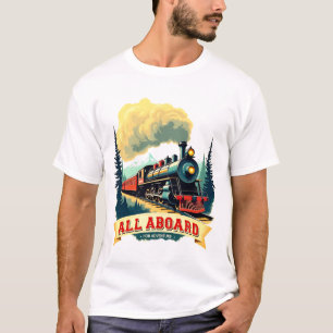 Camiseta Aventura Retro Train - Poster Vintage de Ferrocarr