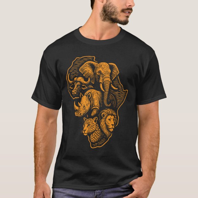 Camiseta Aventura Safari Africana Big 5 Parque Savannah Lio (Anverso)