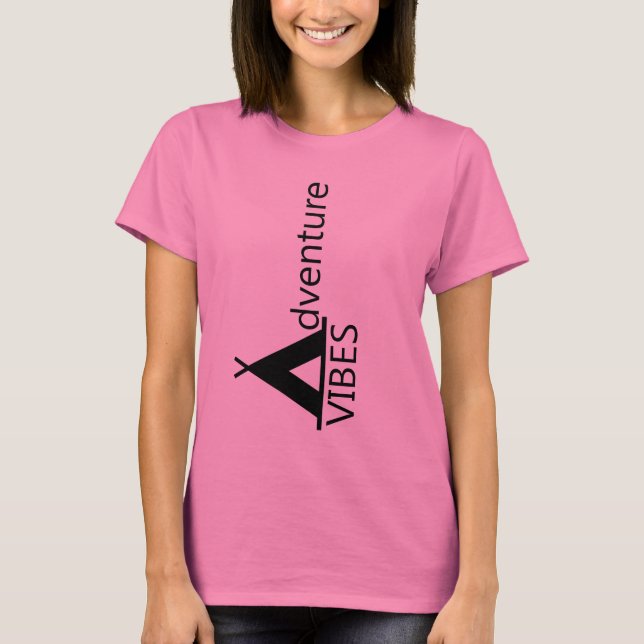 Camiseta Aventura Vibes Buena Vibes Logotipo Camping (Anverso)