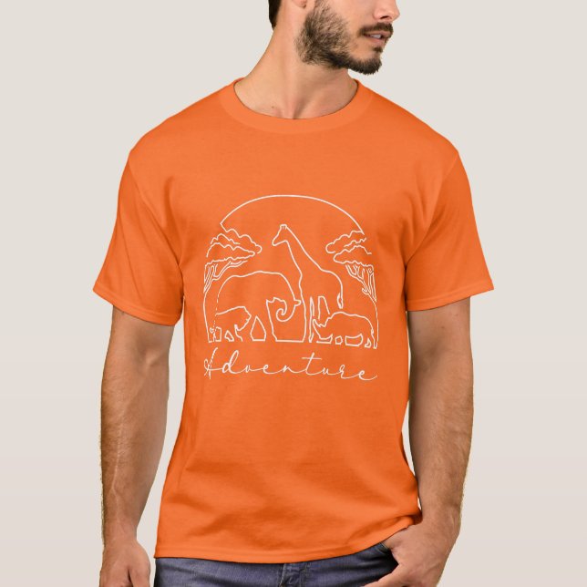 Camiseta Aventura y Safari en África (Anverso)