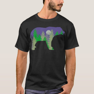 Camiseta Aventuras al aire libre Oso negro Camping  Senderi