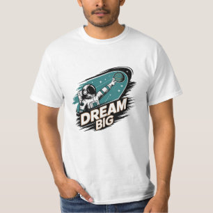 Camiseta Aventuras cósmicas con gráficos astronautas