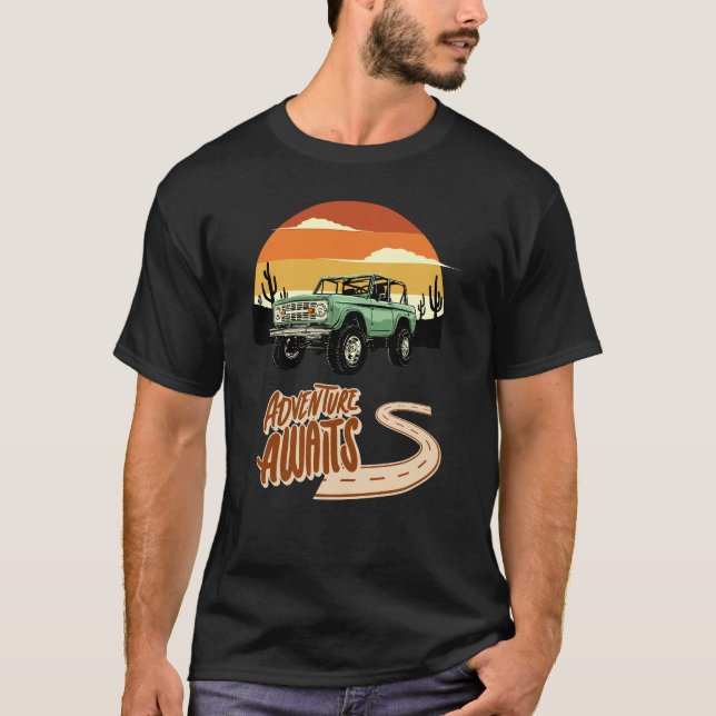 Camiseta Aventuras de aventura - Camping fuera de carretera (Anverso)