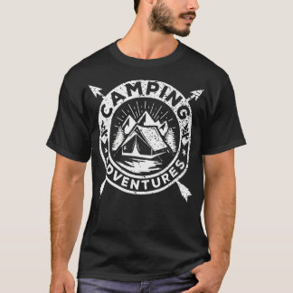 Camiseta Aventuras de Camping Gráficos al Aire Libre y Natu