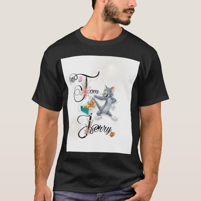 Camiseta Aventuras de Tom y Jerry" diseño gráfico (Anverso)