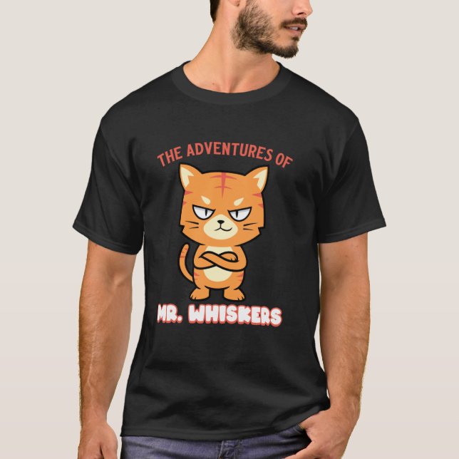 Camiseta Aventuras del Gato Atigrado Naranja de Sr Bigotes  (Anverso)