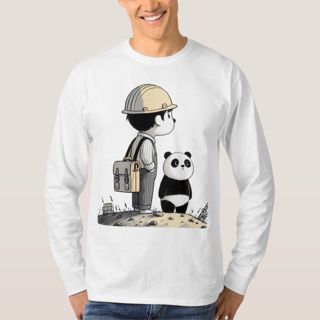 Camiseta Aventuras del joven ingeniero y su panda (Anverso)