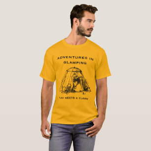 Camiseta Aventuras en Glamping.  Edición del oro