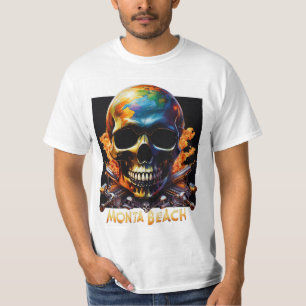 Camiseta Aventuras en Skeleton en la playa de Monta