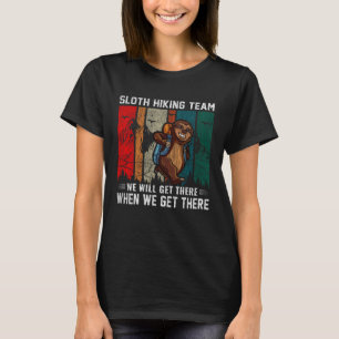 Camiseta aventuras equipo senderismo perezoso camping al ai