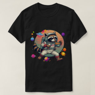 Camiseta Aventuras Espaciales de Ramen Mapache OVNI Cocina 