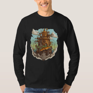 Camiseta Aventuras Steampunk Victoriano Futurista Steampun