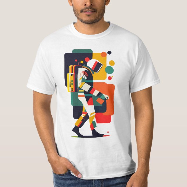 Camiseta Aventure d'astronaute, un cosmonaute dans l'espace (Anverso)