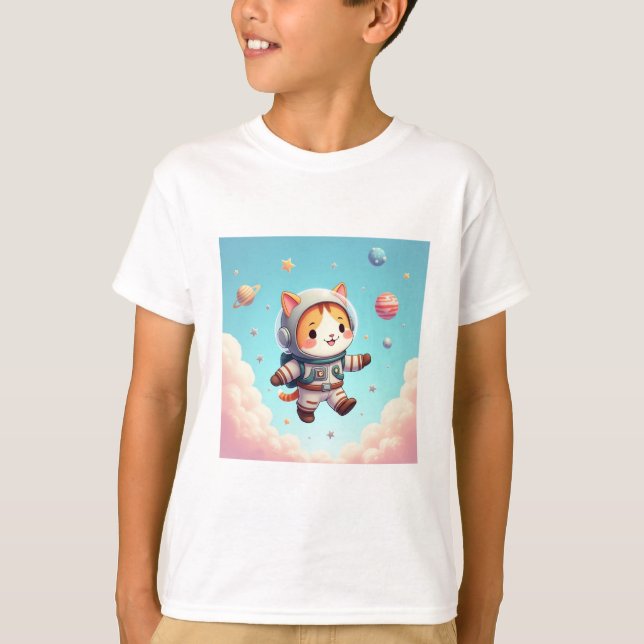 Camiseta Aventurero de gato espacial (Anverso)