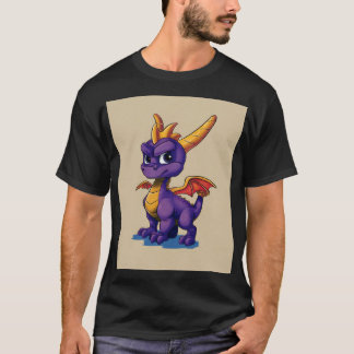 Camiseta Aventurero Dragón Púrpura Chibi | Mascota de Fanta