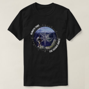 Camiseta Aventureros que siempre toman la ruta escénica