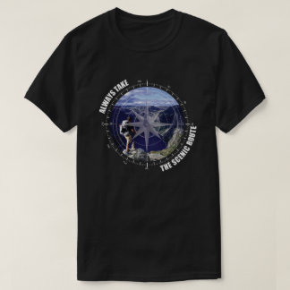 Camiseta Aventureros que siempre toman la ruta escénica
