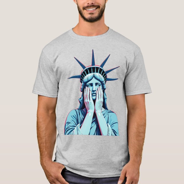 Camiseta Avergonzada estatua de la libertad (Anverso)