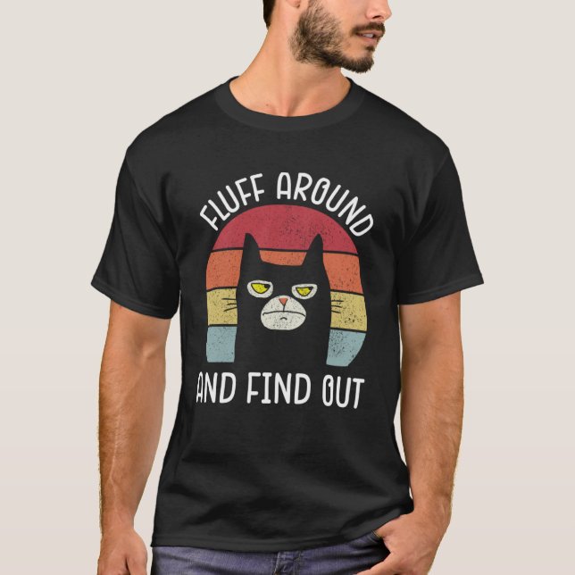 Camiseta Averiguar Y Averiguar El Humor De Gatos Para Adult (Anverso)