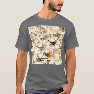 Camiseta Aves acuarelas y Berries Aves salvajes de la guerr