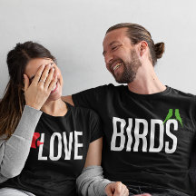 Aves amorosas, parejas, recién casadas