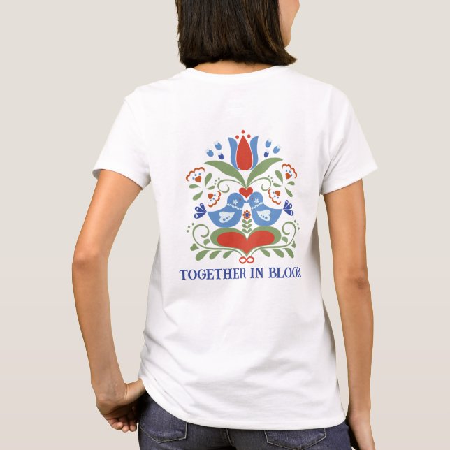 Camiseta Aves amorosas y flores (Reverso)