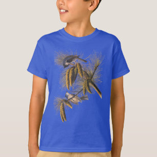 Camiseta Aves Audubónicas de Titmouse con pineconas