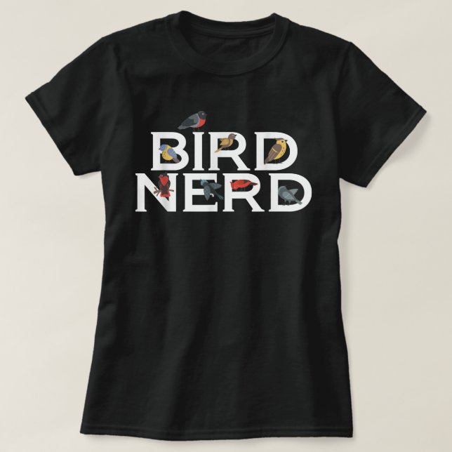 Camiseta Aves Aves Amantes Amantes De Aves Nerd (Diseño del anverso)