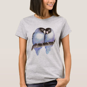 Camiseta Aves Aves Aves Azules de Color Azul, Ave