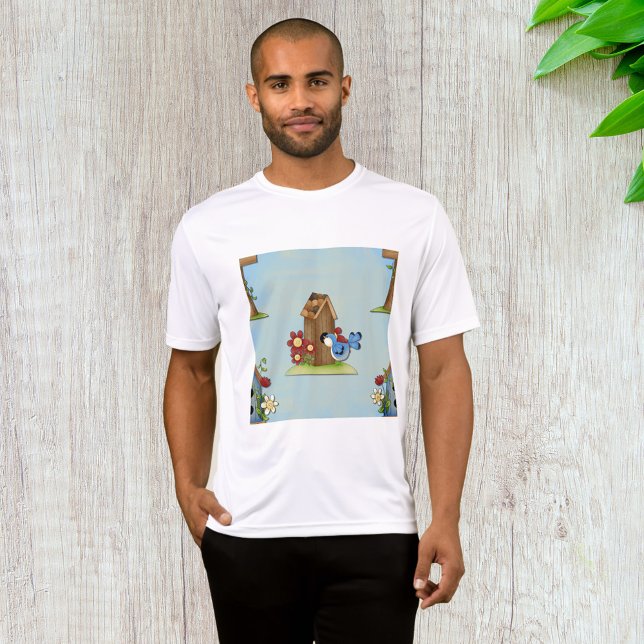 Camiseta Aves Azules Aves Hombres Activos (Subido por el creador)