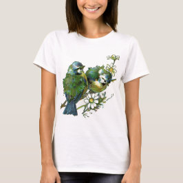 Camiseta Aves azules vintage