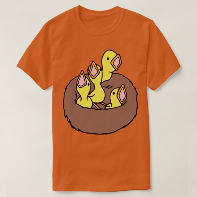 Camiseta Aves Bebés En Nido (Diseño del anverso)