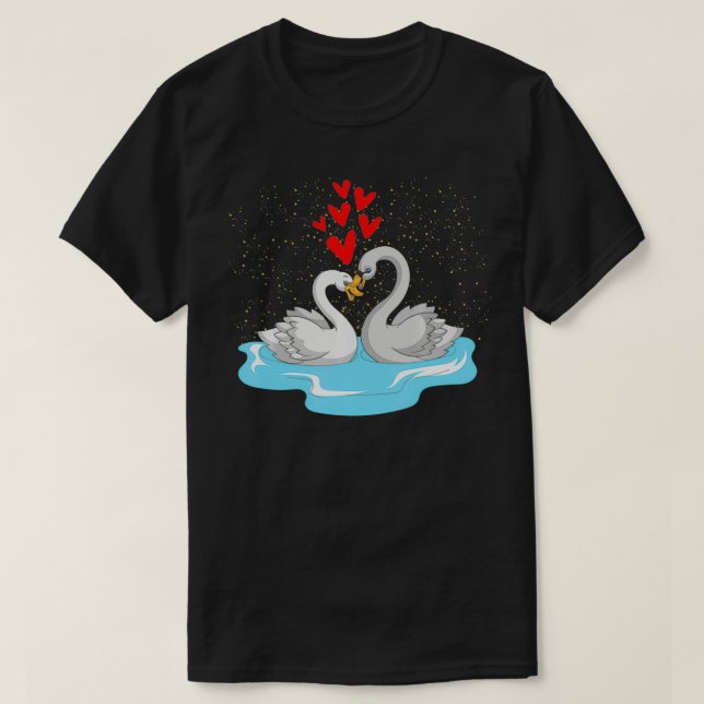 Camiseta Aves bonitos Lover Día de San Valentín Regalo Anim (Diseño del anverso)