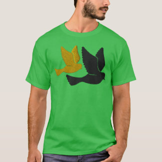 Camiseta Aves bordadas graciosas