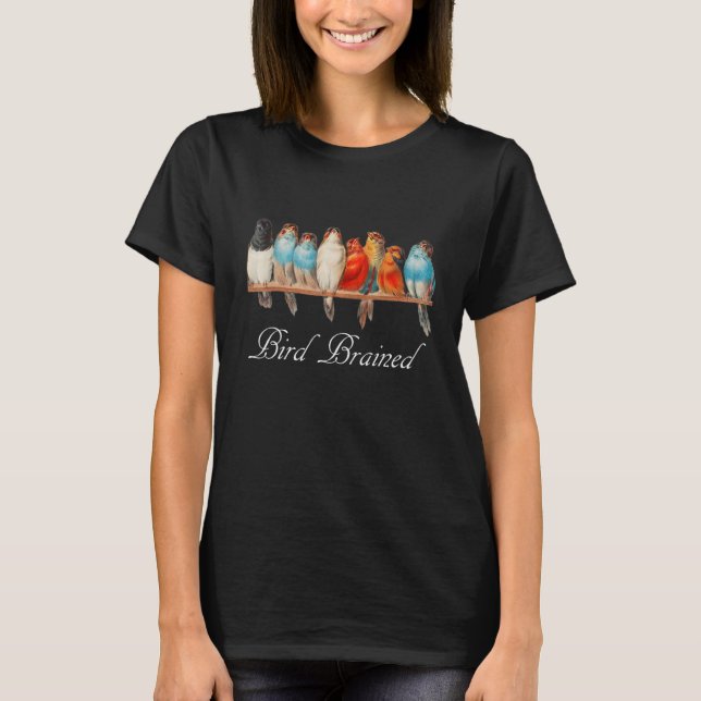 Camiseta Aves Cerebros En Perch Hermosa Avicultura (Anverso)