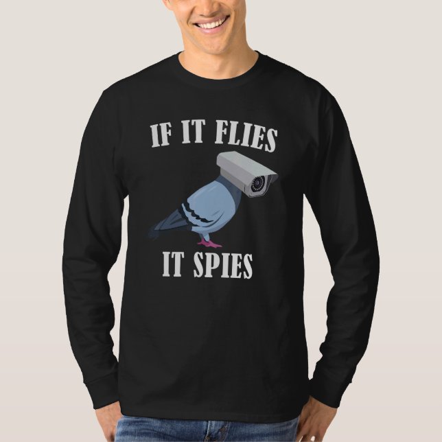 Camiseta Aves conspiran Chiste meme memes de vigilancia (Anverso)