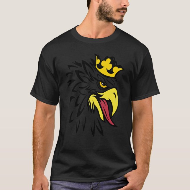 CAMISETA AVES DE ÁGUILA DE AGUA DIVERTIDAS CON OJOS AMARILL (Anverso)