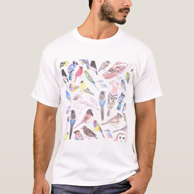 Camiseta Aves de América - mascotas y aves silvestres en pa (Anverso)