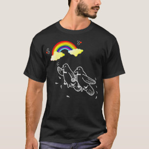 Camiseta Aves de arcoiris gay divertidos desfile del orgull