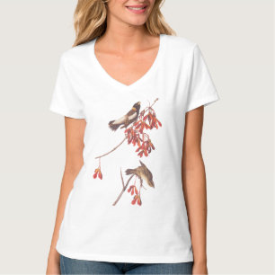 Camiseta Aves de Audubon haciendo Bunting Rice o aves Bobol