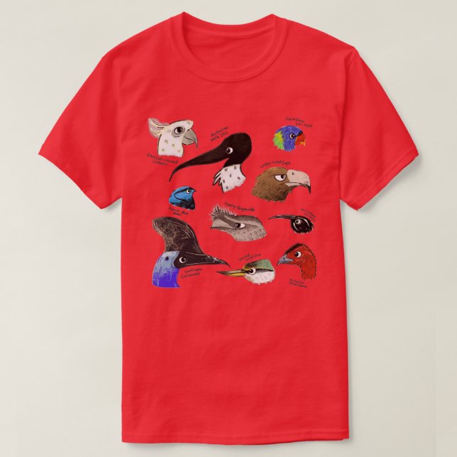 Camiseta Aves de Australia (Diseño del anverso)