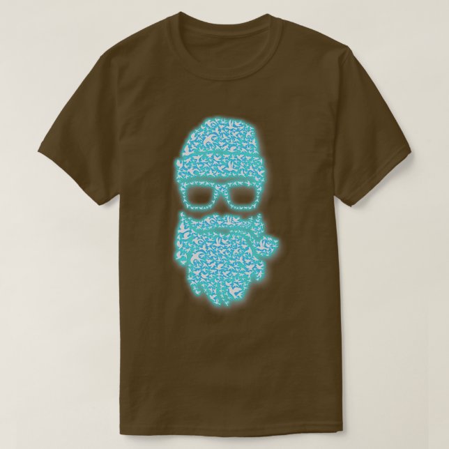 Camiseta Aves de barba Blue Classic TShirt (Diseño del anverso)
