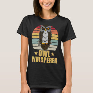 Camiseta Aves de búho Ornitólogo Biólogo Noche Cu