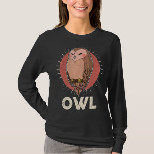 Camiseta Aves de búho Ornitólogo Biólogo Noche Cu