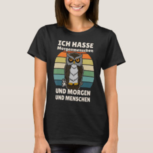Camiseta Aves de búho Ornitólogo Biólogo Noche Cu