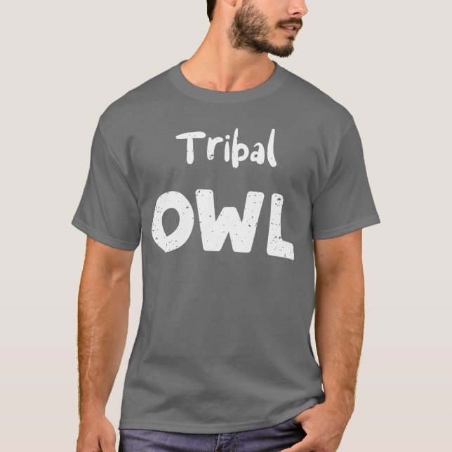 Camiseta Aves de búho tribal (Anverso)