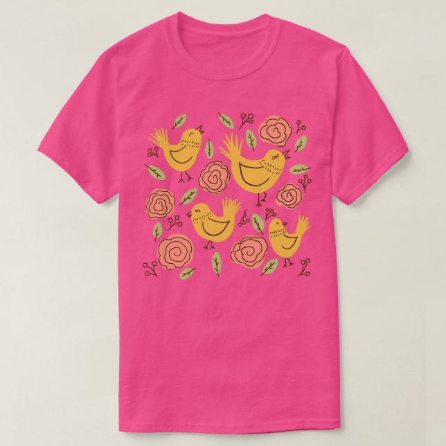 Camiseta Aves de caracol amarillo (Diseño del anverso)