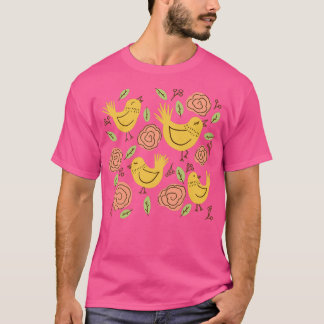 Camiseta Aves de caracol amarillo