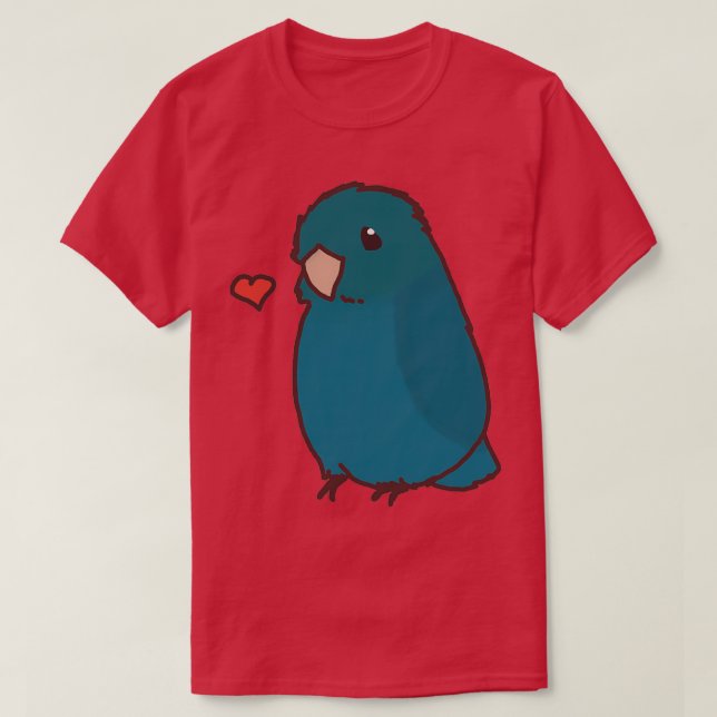 Camiseta Aves de Corazón Azul (Diseño del anverso)