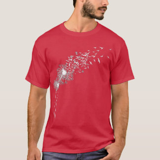 Camiseta Aves De Dandelion Flores Amante Hacer Un Descanso